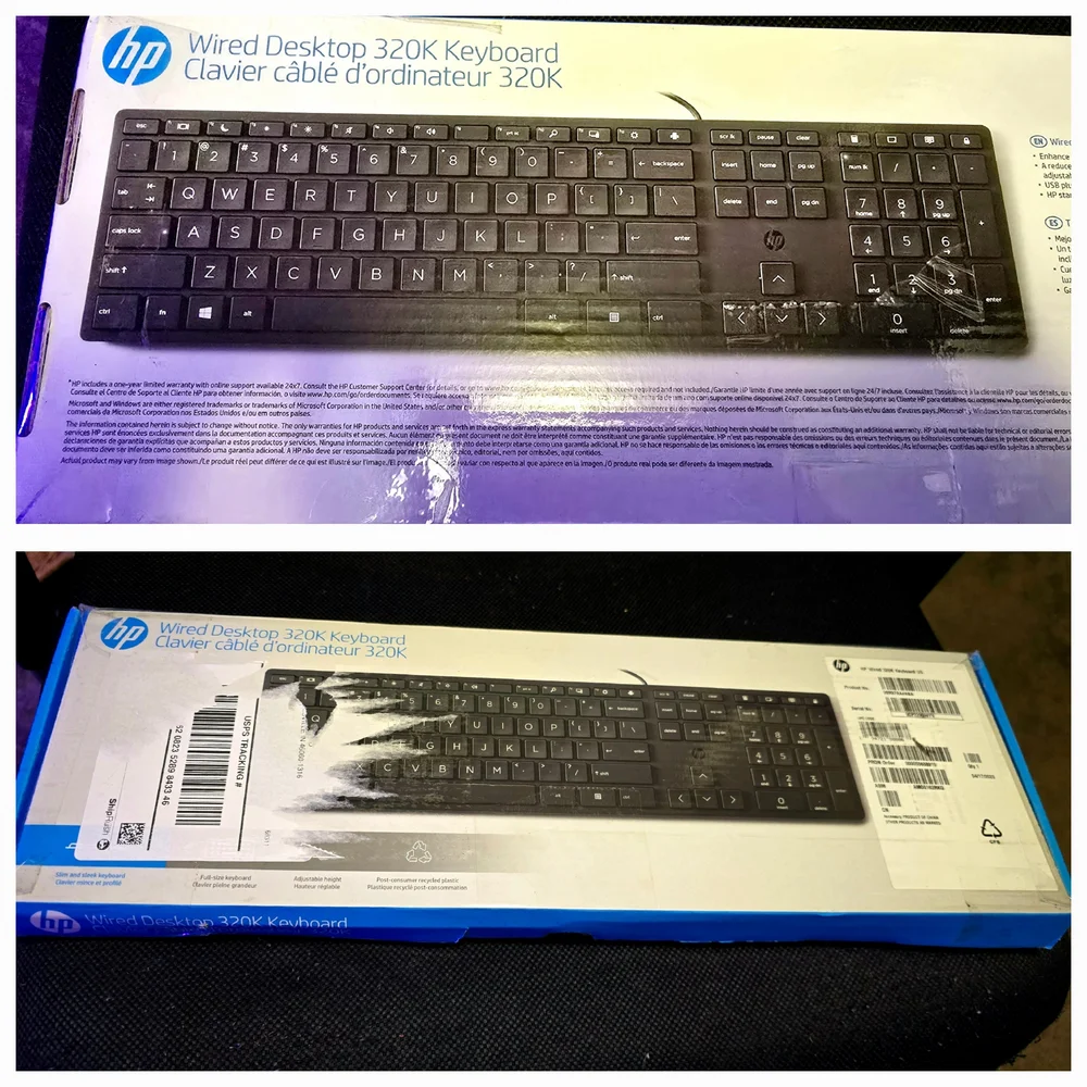 NEW Orig HP Slim Desktop Wired Keyboard